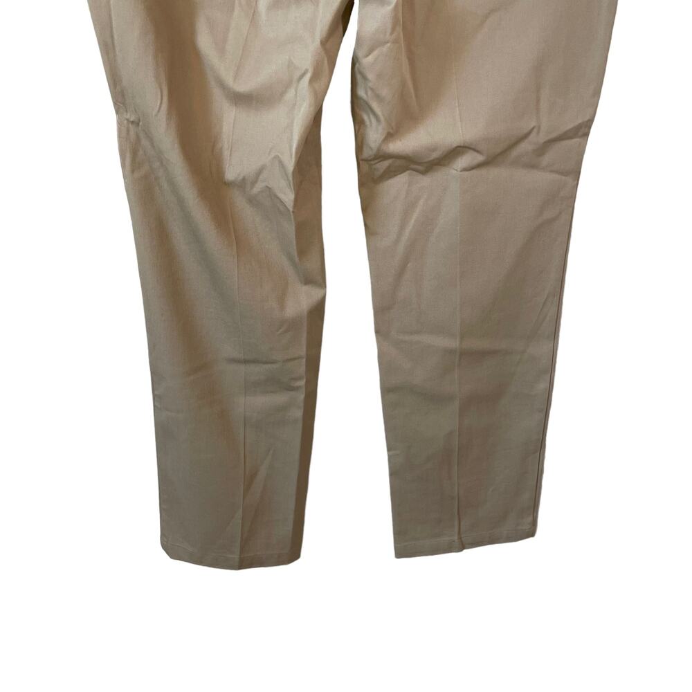 TALBOTS Women's PLUS SIZE Curvy High Rise Trouser Pants Khaki Size 14 Classic - Picture 6 of 9